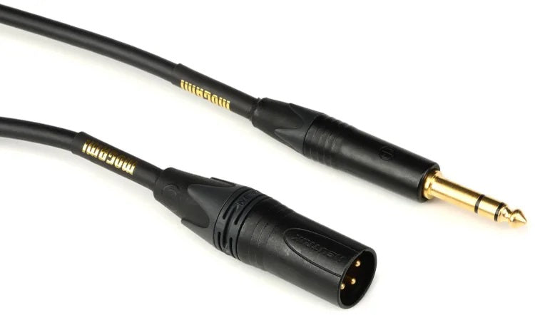 Mogami Gold TRSXLRM-15 Balanced 1/4-inch TRS Male to XLR Male Patch Cable - 15 foot