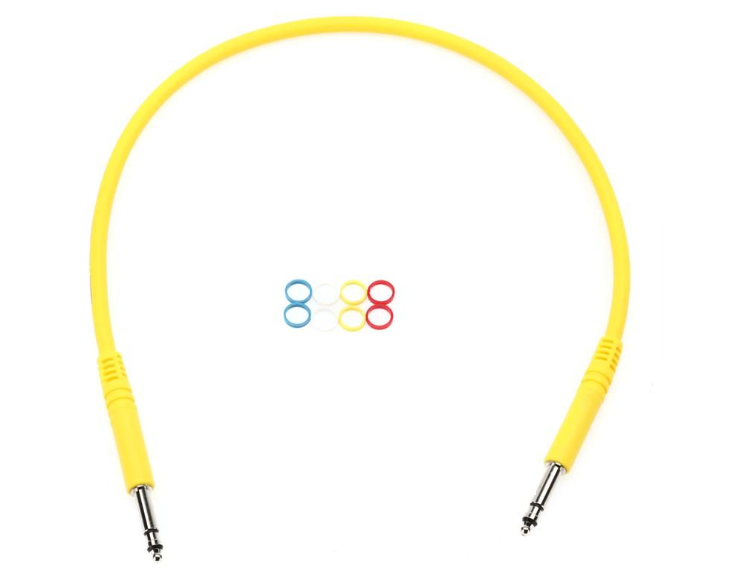 Mogami PJM 1804 Bantam TT Patch Cable - 18 inch Yellow