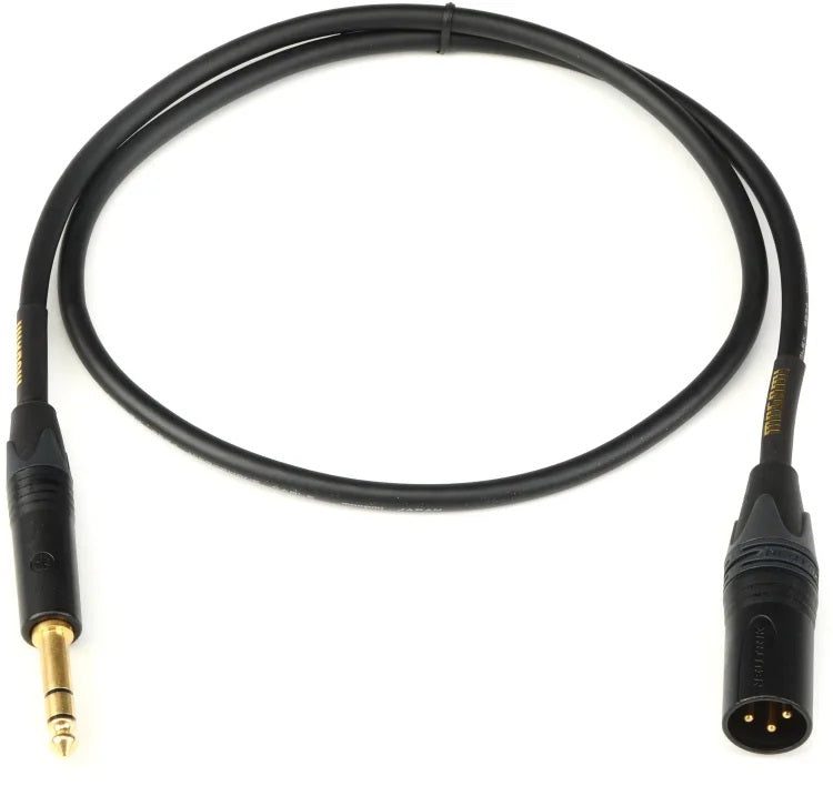 Mogami Gold TRSXLRM-15 Balanced 1/4-inch TRS Male to XLR Male Patch Cable - 15 foot