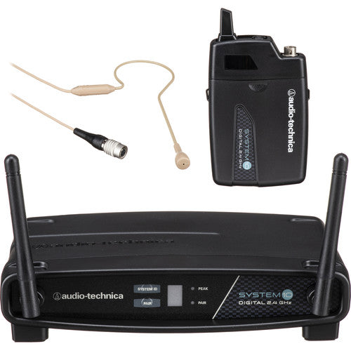 Audio-Technica ATW-1101/H92 System 10 Digital Wireless Omni Earset Microphone System - Biege
