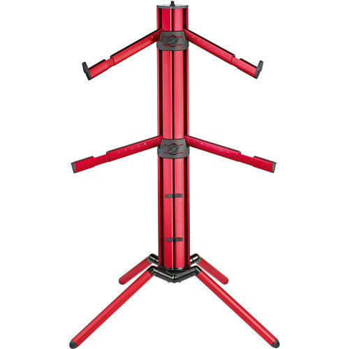 K&M 18860 Spider-Pro Double-Tier Keyboard Stand Red