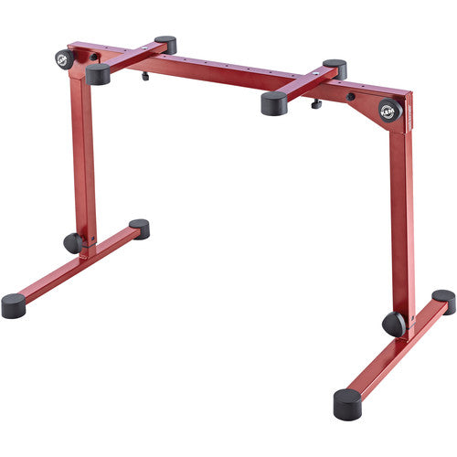 K&M 18820 Omega Pro Table-Style Keyboard Stand with Foldable Legs Ruby Red