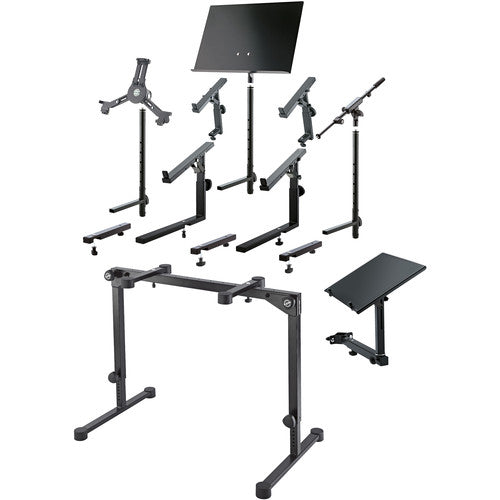 K&M 18820 Omega Pro Table-Style Keyboard Stand with Foldable Legs Black