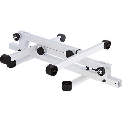 K&M 18820 Omega Pro Table-Style Keyboard Stand with Foldable Legs White