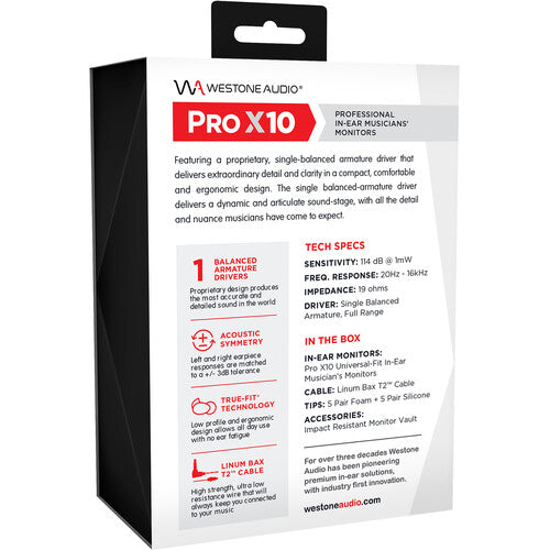 Westone Pro X10 Professional In-Ear Monitors