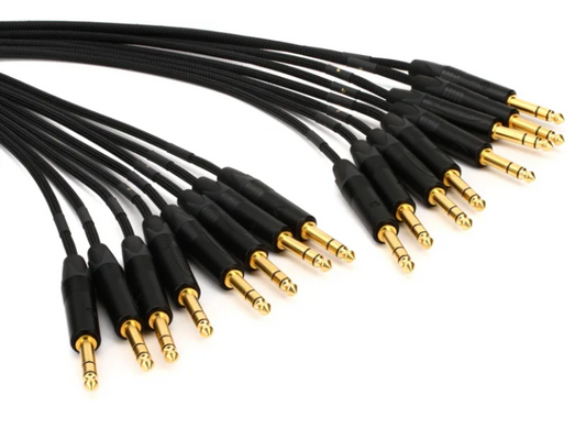 Mogami Gold 8 TRS-TRS 8-channel 1/4" TRS Male Snake - 10'