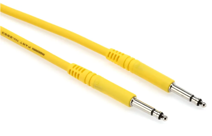 Mogami PJM 2404 Bantam TT Patch Cable - 24 inch Yellow