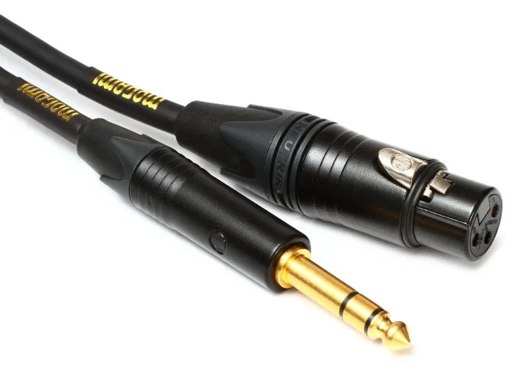 Mogami Gold TRSXLRF-03 Balanced XLR Female to 1/4-inch TRS Male Patch Cable - 03 foot Demo