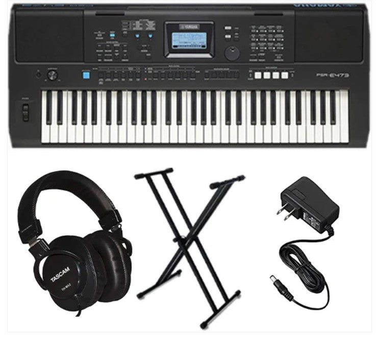 Yamaha PSR-E483 Keyboard Bundle