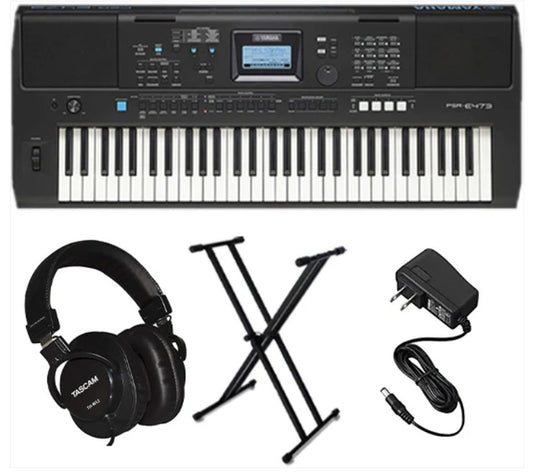 Yamaha PSR-E483 Keyboard Bundle