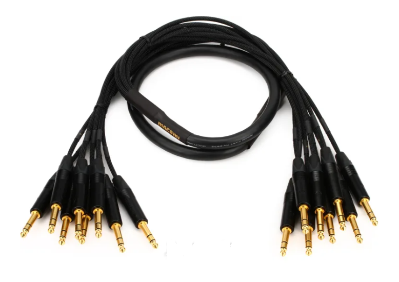 Mogami Gold 8 TRS-TRS 8-channel 1/4" TRS Male Snake - 5'