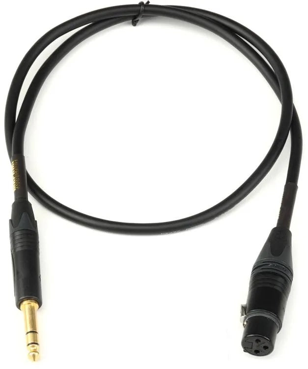 Mogami Gold TRSXLRF-03 Balanced XLR Female to 1/4-inch TRS Male Patch Cable - 03 foot Demo