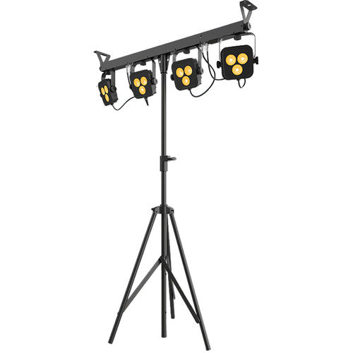 CHAUVET DJ 4Bar LT Quad BT Wash Lighting System with Stand, Case, and Footswitch