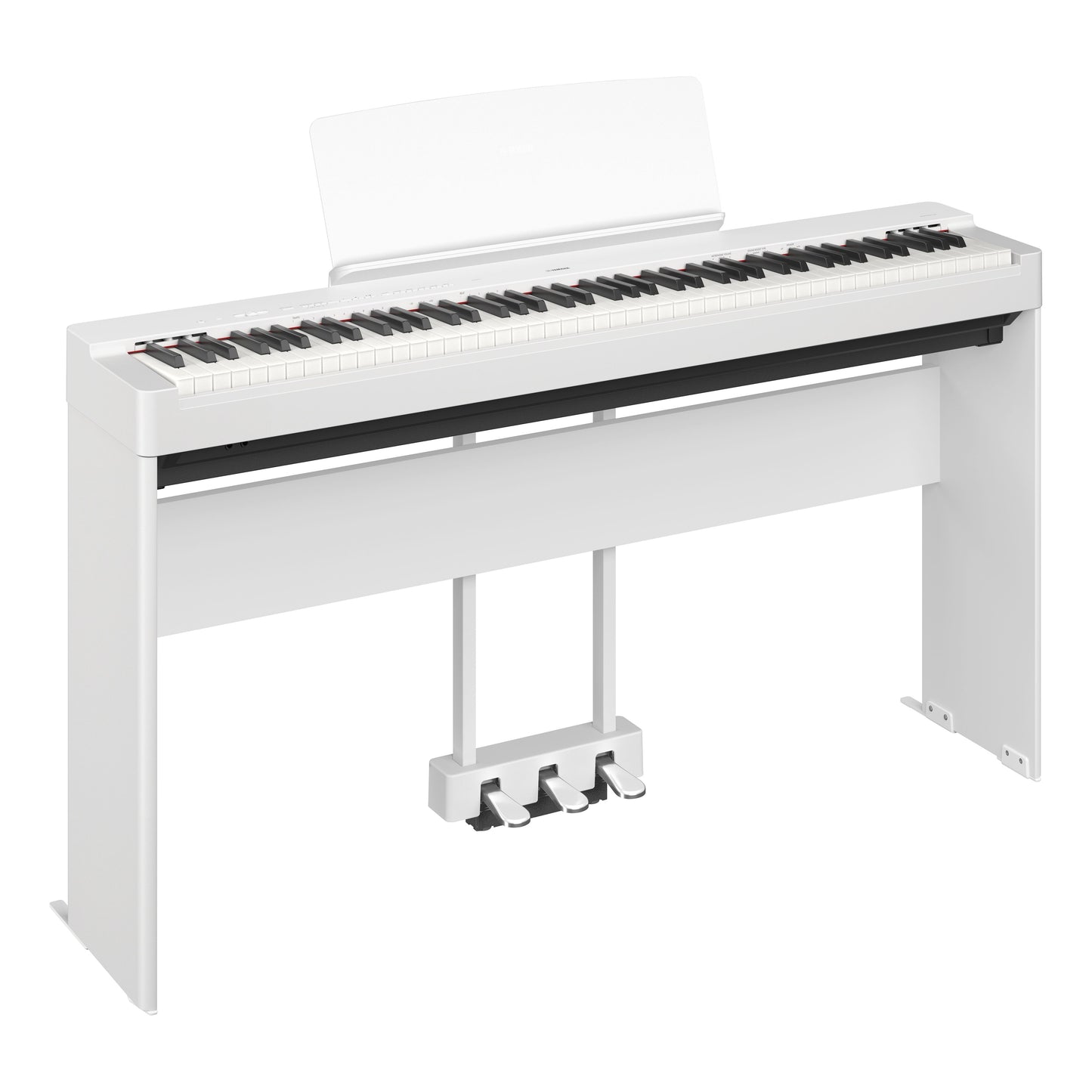 Yamaha P-225 Digital Piano Bundle W/Stand and 3 pedal unit - White