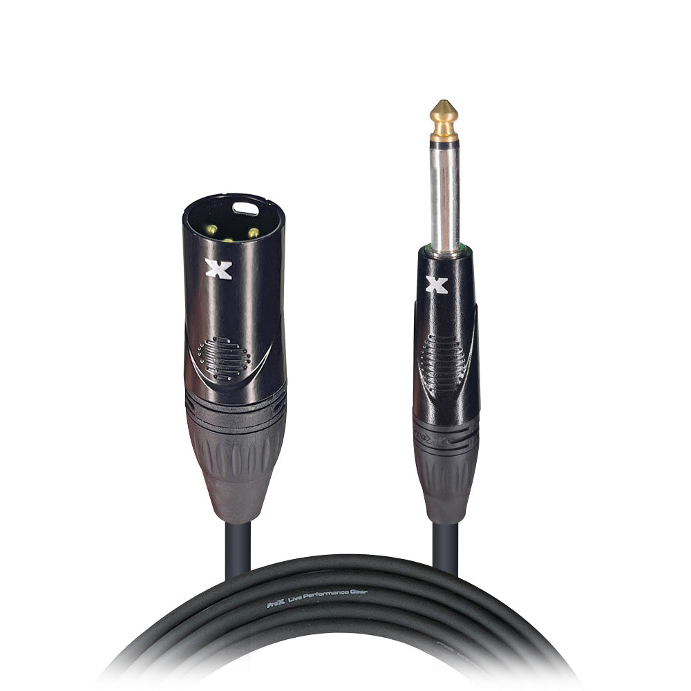 ProX XLR Male to Quarter inch TS Unbalanced