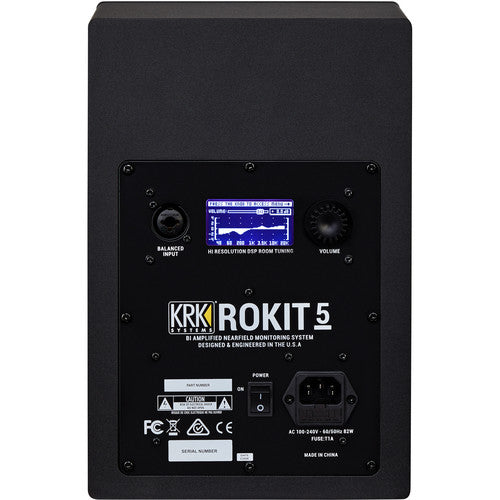 KRK Rokit 5 G4 5" 2-Way Active Studio Monitor Single,Black