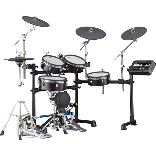 Yamaha DTX8K-M Electronic Drum Kit with Wood-Shell Mesh Pads and DTX-PRO Drum Module (Black Forest)