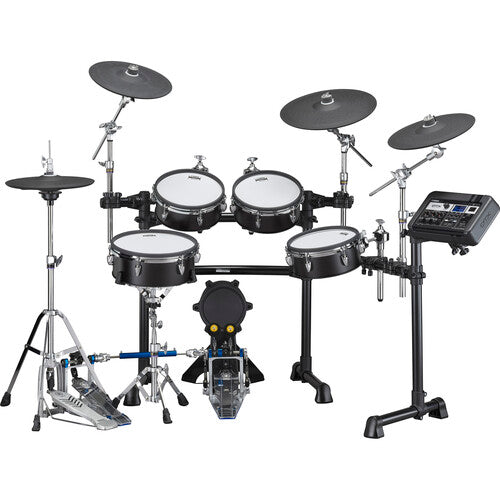 Yamaha DTX8K-M Electronic Drum Kit with Wood-Shell Mesh Pads and DTX-PRO Drum Module (Black Forest)
