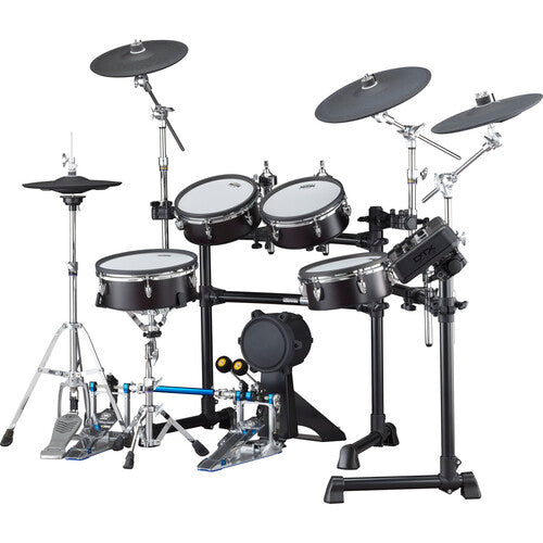 Yamaha DTX8K-M Electronic Drum Kit with Wood-Shell Mesh Pads and DTX-PRO Drum Module (Black Forest)