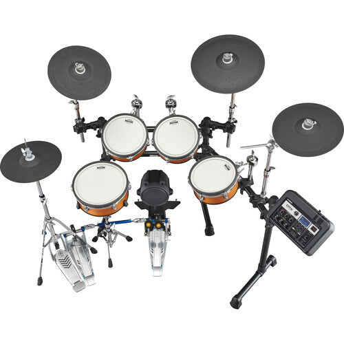 Yamaha DTX8K-X Electronic Drum Kit with Wood-Shell TCS Pads and DTX-PRO Drum Module (Black Forest)