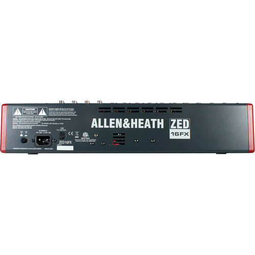 Allen & Heath ZED-16FX 16-Channel Recording and Live Sound Mixer with FX & USB