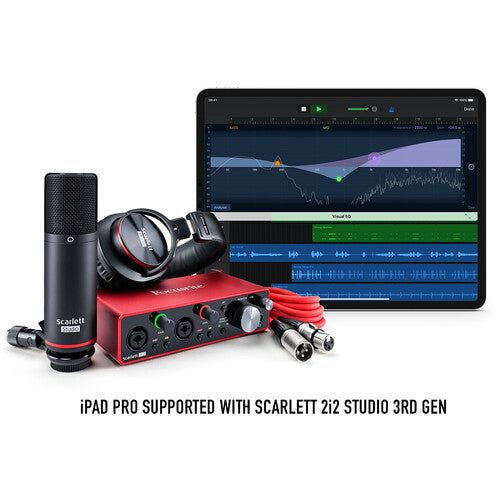 Focusrite Scarlett 2i2 Studio 2x2 USB Audio Interface with Microphone and Headphones (3rd Generation)