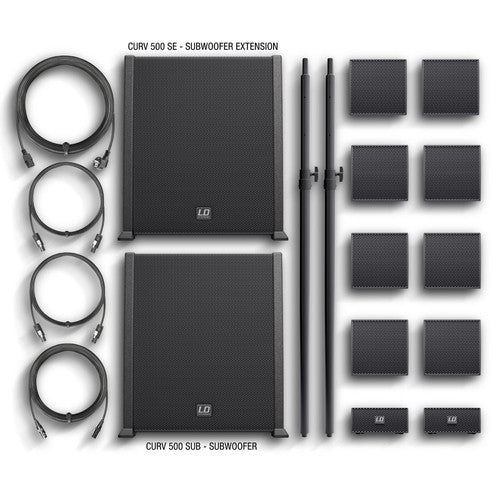 LD Systems CURV 500 PS Portable Array System Power Set w/Distance Bars & Speaker Cables